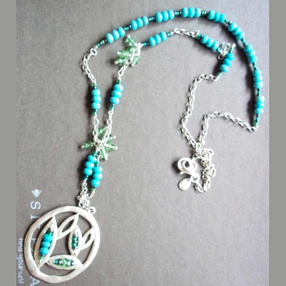 Silpada 925 Sterling Silver Turquoise Necklace N2193